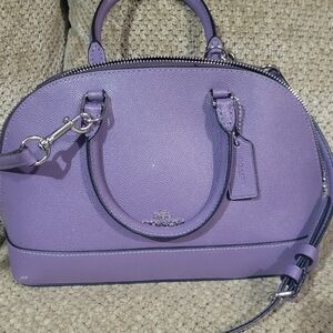 Coach Purple Leather Satchel